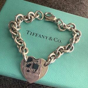Authentic Tiffany & Co Return To Tiffany Heart Chain Bracelet
